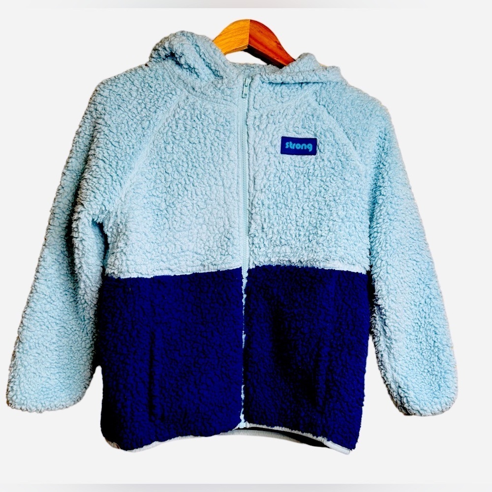 Xersion Kids Teddy Bear Supra Fabric Jacket Blue‎ in Color Size XL 18.5P